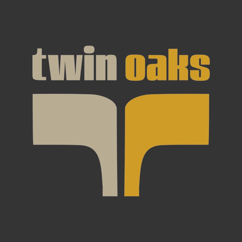 Twin Oaks Roadhouse logo on gray